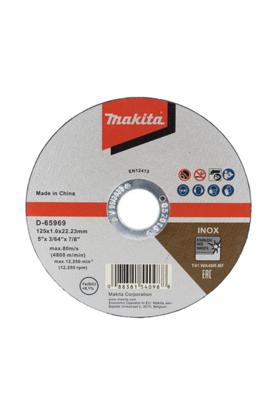 OEM Makita stainless steel cutting disc Ø125x1x22.23 mm
