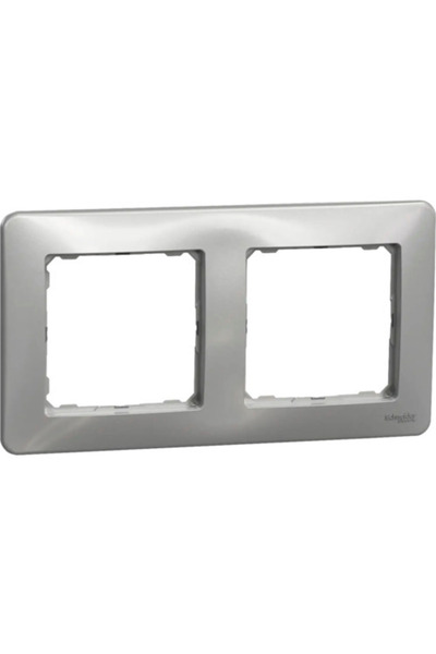 OEM Ramă aparataje Schneider Sedna Design 2 posturi, aluminiu