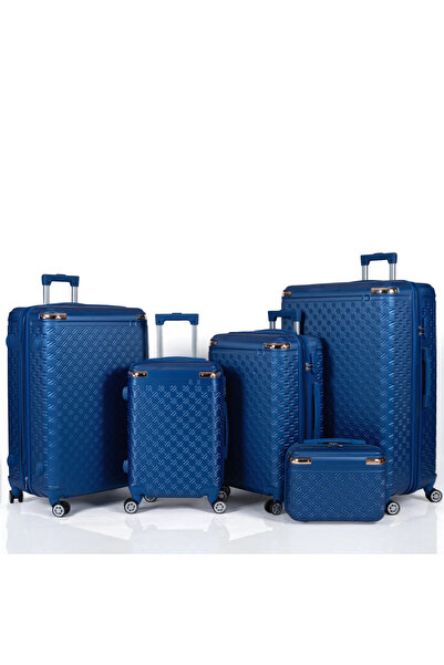 ABAYS Luxury Durable 5 Pcs Set Valises Hard Shell Abs Luggage with Double Zip...