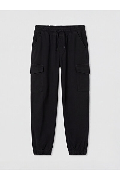 LC Waikiki Lcw Kids Black Boys Gabardine Cargo Pants