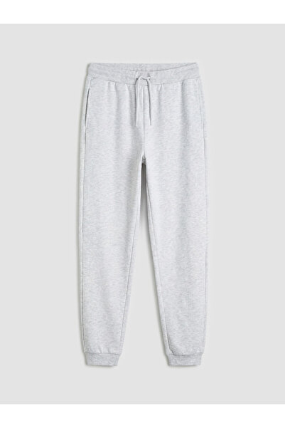 LC Waikiki Gri Kız Çocuk Beli Lastikli Jogger Eşofman Altı