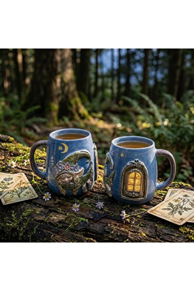 BBL Bonita Bon Luxe Handmade 3D Embossed Ceramic Mug |   Fantastic Fairy Tale...