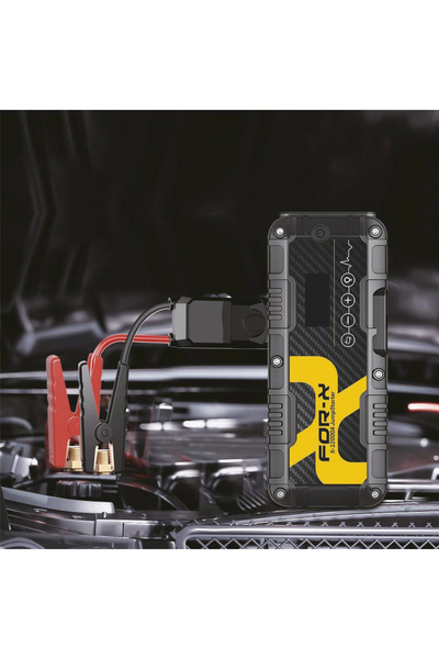 For-X Taşınabilir Şarjlı Jump Starter - X-12000A Akü Takviyesi + Lastik Şişirici + Powerbank +