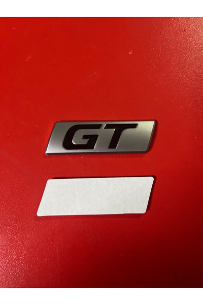 OEM Gt Logo Luggage Fender Emblem Black Gray Color
