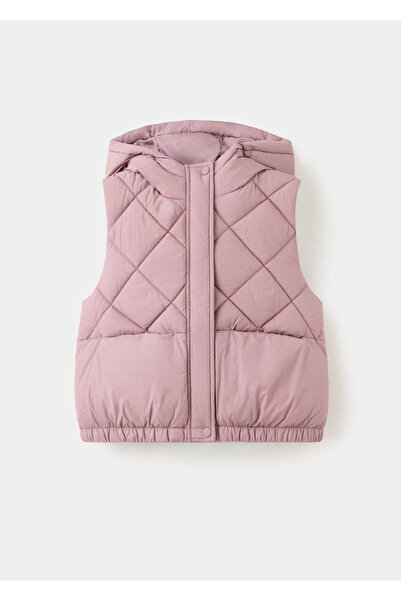 MANGO Kids Kapüşonlu kapitone yelek