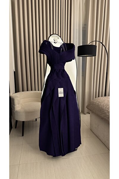 Nareen Fashion Luxury Evening Dress Royal Purple Charming Evening Gown