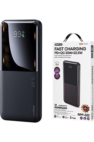 Remax RPP-622 Power Bank 10000mAh με 2 θύρες USB-A και 1 θύρα USB-C με Power ...