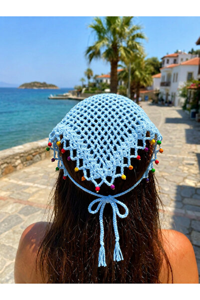 NEVALİN Desenli El Yapımı Örgü Bandana