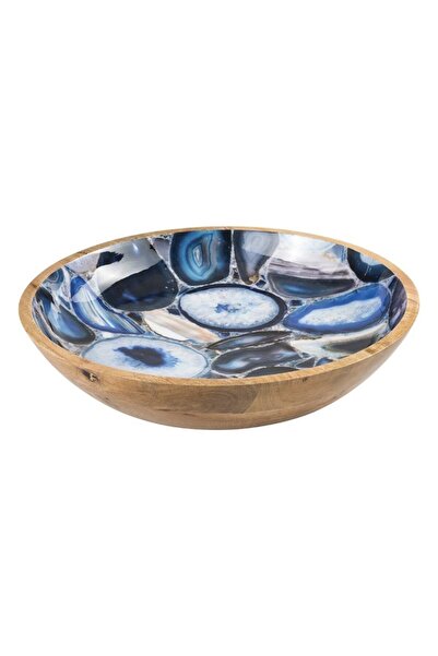 Paşabahçe Wooden Ocean Decorative Bowl L, Presentation, Stylish Design