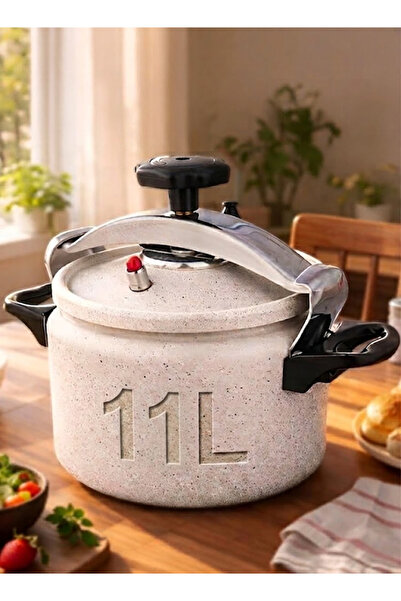 Cady One Granite Pressure Cooker with Side Handles Heat Resistant Pressure Po...