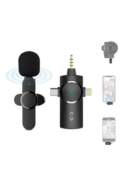 ELTRAZONE Wireless Microphone, 3-in-1 Plug-Play Lapel Microphone for iPhone i...