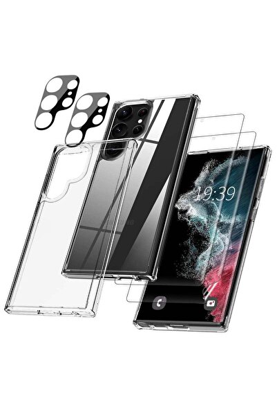 ELTRAZONE Galaxy S22 Ultra Case Bundle - 2 HD Screen & 2 Camera Lens Protecto...