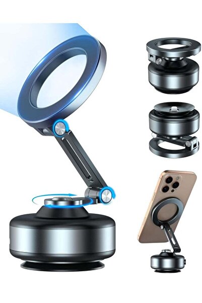 ELTRAZONE Upgraded Vacuum Suction Cup Mount Magnetic Car Phone Holder | 360° ...