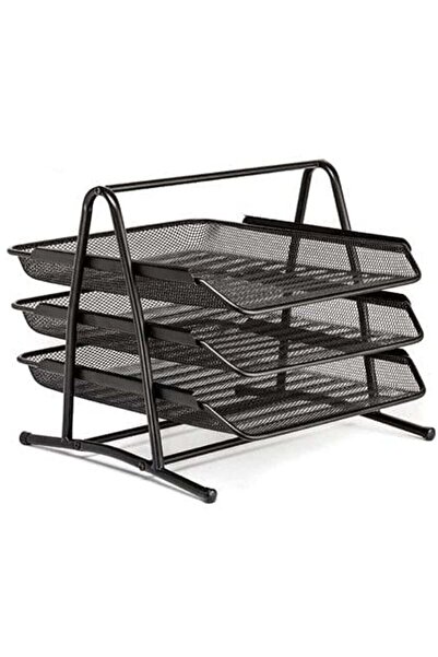 ELTRAZONE Desk Deposit Tray - 3 Layer, A4,32x26cm, Black