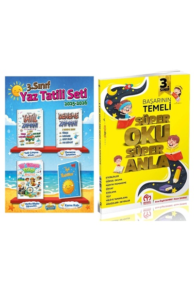 Model Eğitim Yayınları Mavi Deniz 3. Sınıf Yaz Tatil Seti & Model 3. Sınıf Sü...
