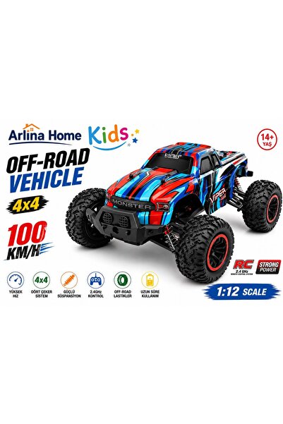 Arlina Home Kids Off-Road Vehicle 100 Km Hız Yapan Uzaktan Kumandalı Araba