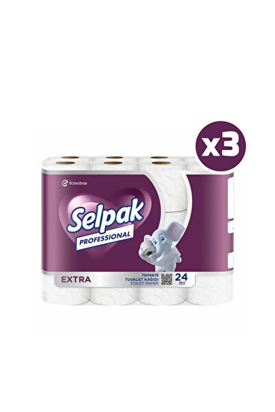 Selpak Profesyonel Premium Tuvalet Kağıdı Extra 24'lü x 3 Adet