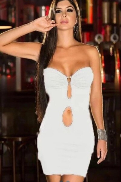 For Dream Giyim Mini Strapless Dress