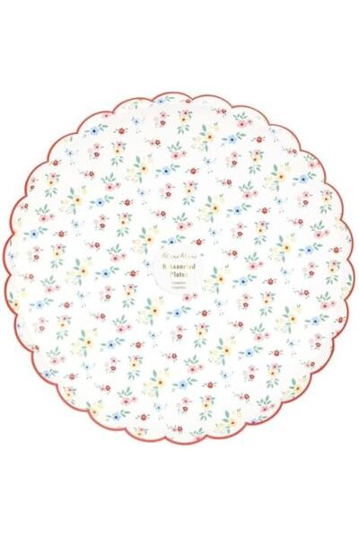 Yıldızan Atu Shop - Ditsy Posy Floral Plates - L - 8 Pieces 511005