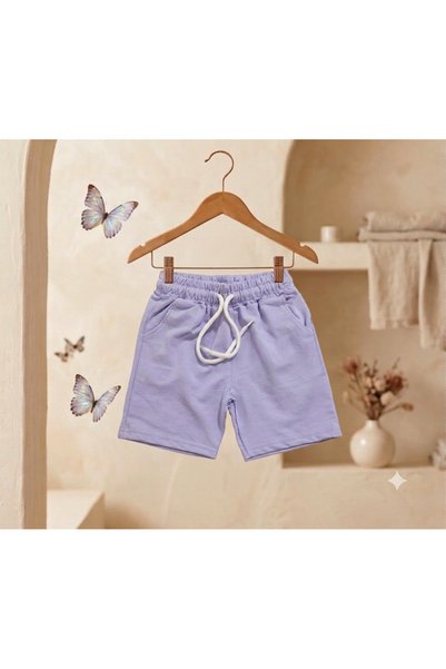 WİKİBOOM Butterfly Embroidered Shorts and Top Summer Girls' Set