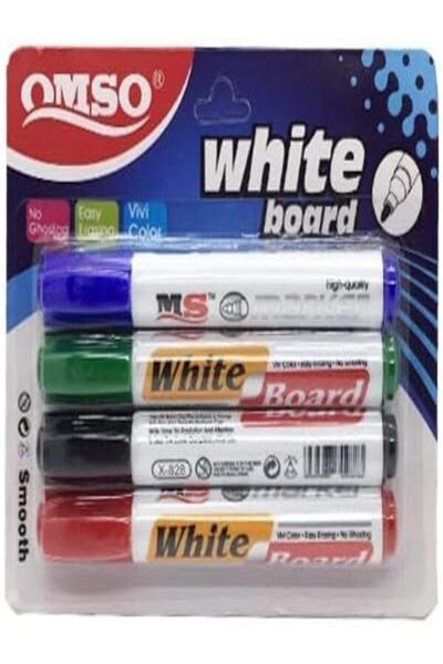 Generic Whiteboard Marker Set - 4 Colors - Round Tip for Writing and Calligra...