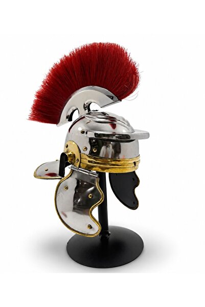 ehobim Metal Şovalye Roma Miğferi Kask Masa Standlı 25cm