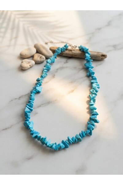 Meneva Aksesuar Turquoise Stone Natural Stone Necklace
