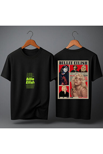 MAGORS Billie Eilish Back Printed Oversize Unisex T-Shirt Crew Neck Cotton Wo...