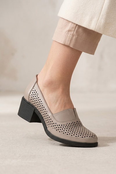Solly 773 Mink Genuine Leather Women's Heeled Shoes