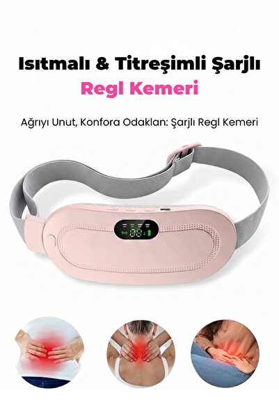 SOLEZON Isıtmalı Şarjlı Masaj Kemeri ve Titreşimli Regl Kemeri