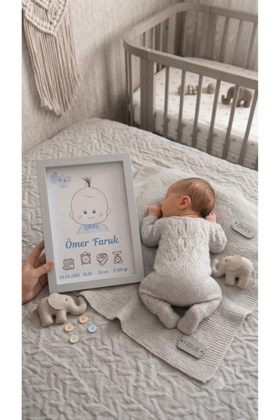 Neşeli Atölyem İlk Saçım Çerçeveli Bebek Anı Kartı İle Bebeğimin İlk Saç Hatı...