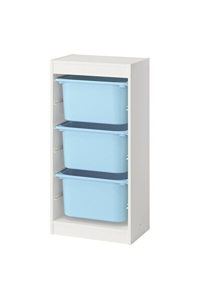 Trofast storage combination, white/light blue, 46 x 30 x 94 cm