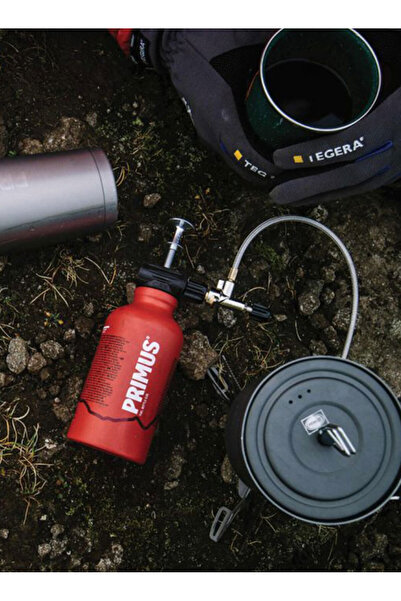Primus Refillable Fuel Bottle Red 1L, Lightweight Aluminum Liquid Fuel Container for Camping & Expedition Stoves, Compatible with OmniFuel, MultiFuel, OmniLite Ti Systems