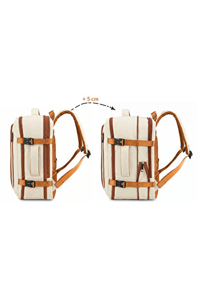 zagatto Rucsac de călătorie pentru avion, extensibil, gri, bagaj de mână 40×30×20 cm, ZG1074