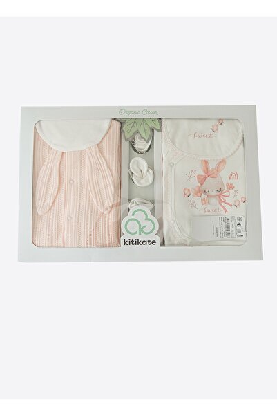 kitikate Organik Sweet Bunny 10'lu Hastane Çıkış Seti Pembe