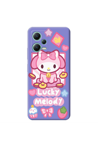 Other Xiaomi Redmi Note 12 Pro 5G Lucky Melody Purple Colored Silicone TPU Θήκη