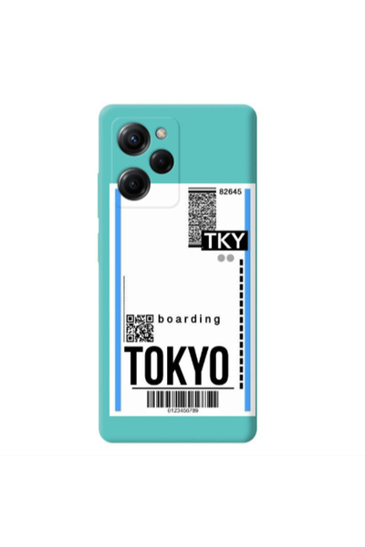 Other Xiaomi Poco X5 Pro Tokyo Boarding Turquoise Colored Silicone TPU Θήκη