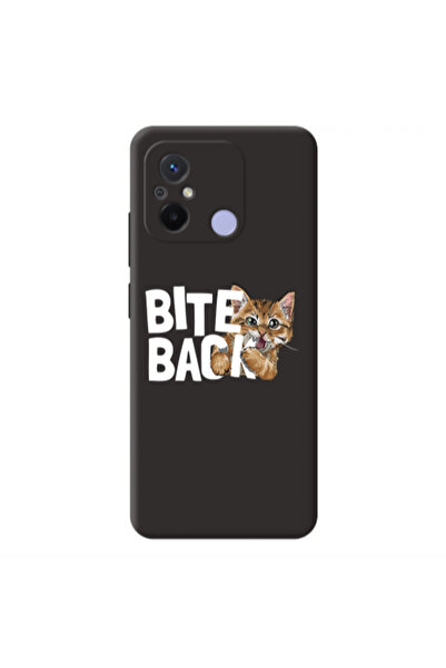 Other Xiaomi Redmi 12C bitte back cat Black Colored Silicone TPU Θήκη