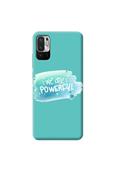 Other Xiaomi Redmi Note 10 Pro 5G We are Powerful Turquoise Colored Silicone ...