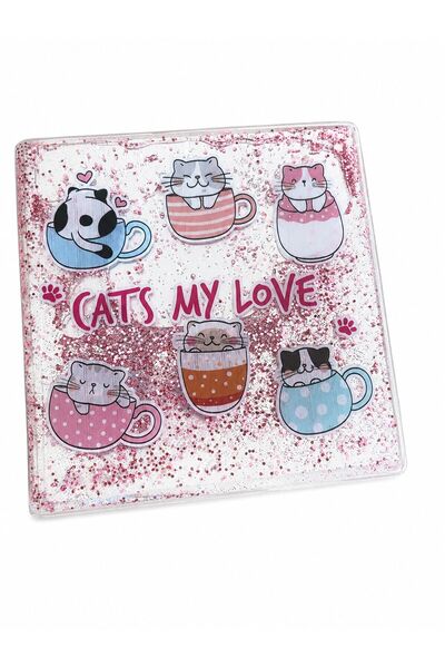 4nio Liquid Filled Glitter Cover Notebook