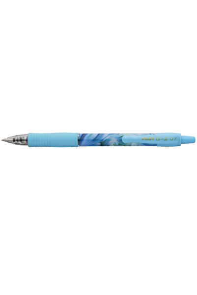 Pilot Pix cu gel G2 Flow 0.7 mm cu mecanism click, corp și cerneală albastră