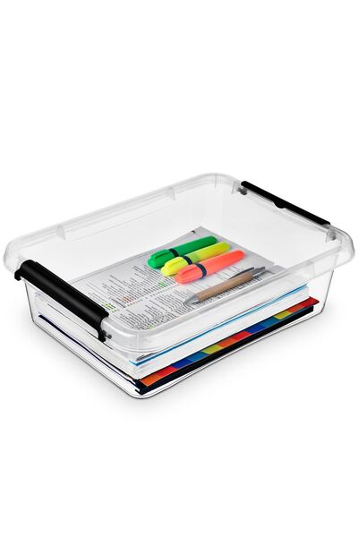 EDANTI Cutie de plastic cu capac pentru depozitare, pentru accesorii, haine, ...