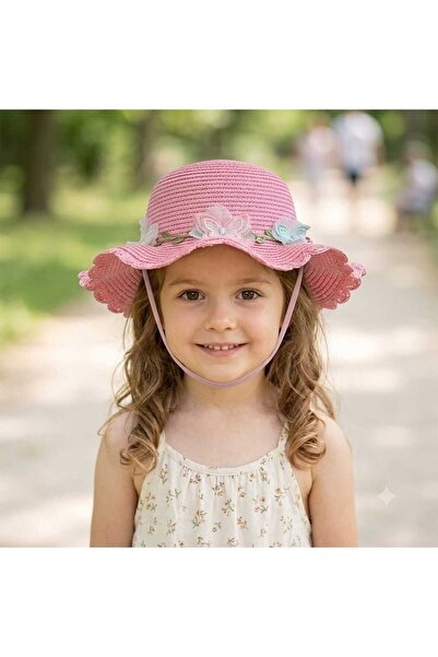 NoNameStore7 Palarie de soare pentru fetite, prindere sub barbie, 58 cm, Mult...