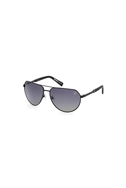 Timberland Matte Black Polarized Metal Male Sunglasses