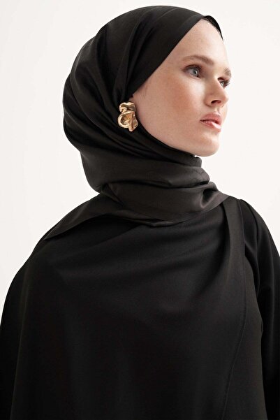 carell Nia Jacquard Silk Shawl Black