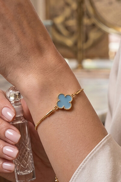 AURRARİ Gold Turquoise Stone Elevator Bracelet