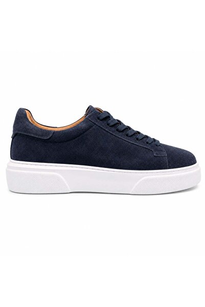 MEY HAKİKİ NUBUK DERİ LACİVERT ERKEK SNEAKER M4753