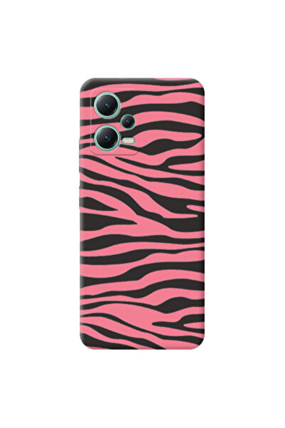 Other Xiaomi Redmi Note 12 Pro 5G Pink Zebra Black Colored Silicone TPU Θήκη