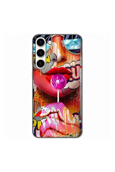 OEM Калъф, съвместим със Samsung Galaxy S23 Plus, силиконов гел TPU, с десен ...