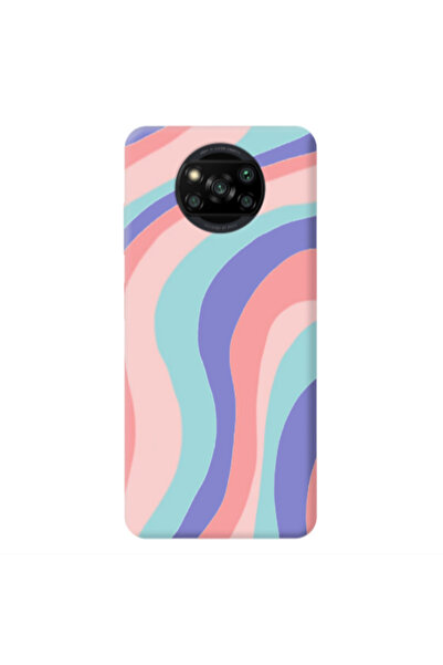 Other Xiaomi Poco X3 Pro Colored lines Purple Colored Silicone TPU Θήκη